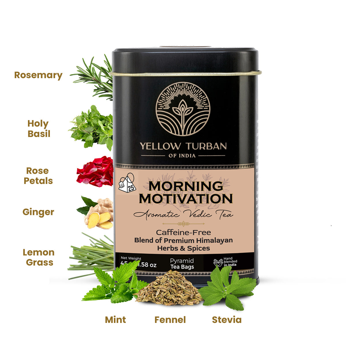 Morning Motivation Caffeine-Free Aromatic Vedic - Tea Bags