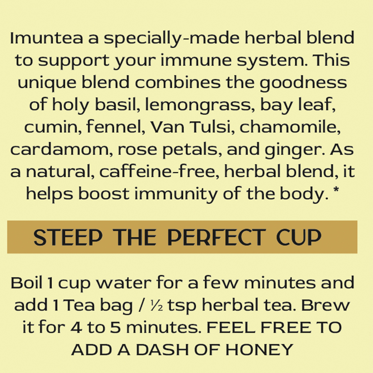 Imuntea Aromatic Caffeine-Free Vedic - Tea Bags