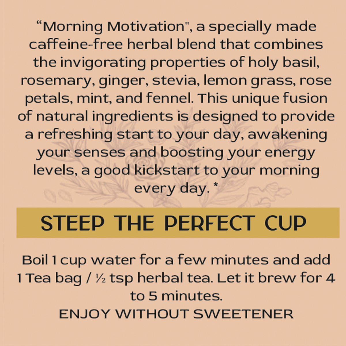 Morning Motivation Caffeine-Free Aromatic Vedic - Tea Bags